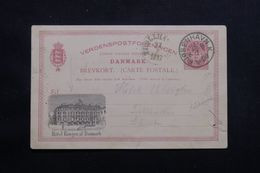 DANEMARK - Entier Postal Avec Repiquage De " Hôtel Kongen Af Danmark " De Copenhague En 1894 Pour La Suède - L 65655 - Postwaardestukken
