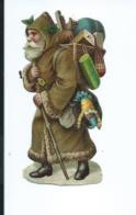 Ancienne Chromo-découpi, Père-Noël, Santa Klaus, N° 1 - Kerstmotief