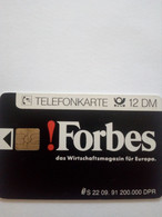 ALLEMAGNE GERMANY FORBES MAGAZINE S 22 12DM UT - Autres & Non Classés