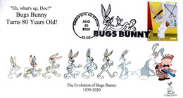 Bugs Bunny 80th Anniversary First Day Cover, With Black & White Pictorial Local Postmark  #1 Of 10 - 2011-...