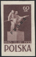 Poland 1955 Mi 906 10th Anniversary Of Polish - Soviet Agreement Original Proof Guarantee PZF Expert Wysocki MNH** P30 - Prove & Ristampe