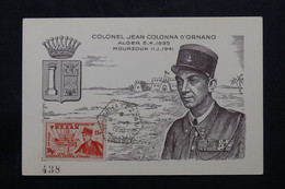 FEZZAN - Carte Maximum En 1950 - Colonel Colonna D'Ornano - L 75551 - Storia Postale