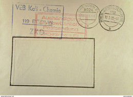 DDR-Dienst: Brief Mit ZKD-Kastenstpl. Und Roten Stpl. "Ausgehändigt Als Gew. Postsendung ZKD-Kontrolle 801" Vom 12.3.69 - Service Central De Courrier