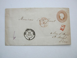1866 , 9 Kreuzer Als Auslandsbrief Aus Heidelberg Nach Paris - Entiers Postaux