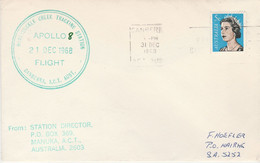 N°827 N -lettre (cover) -Apollo 8 Dec 1968 Flight- - Oceanía