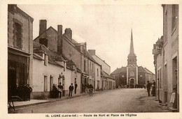 Ligné * Route De Nort Et Place De L'église - Ligné