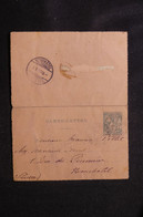 MONACO - Entier Postal ( Carte Lettre ) En 1892 Pour La Suisse - L 75882 - Postal Stationery