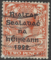 Ireland. 1922 Early Thom Overprint. 2d Die I Used. SG 12 - Gebraucht