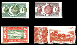 Variétés Sur 4 Exemplaires: N°108a, 112a, 146 ND (*) Et 342 Impression Dépouillée **. TTB  Qualité: N - Unused Stamps