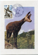 ANDORRE FRANCAIS CARTE MAXIMUM DU N°274 ISARD AVEC OBLITERATION 1er JOUR PRINCIPAT D'ANDORRA 24-3-1979 - Cartoline Maximum