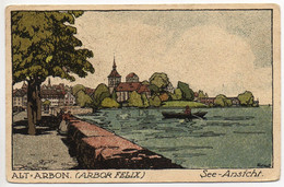ARBON Litho Alt-Arbon (Arbor Felix) See-Ansicht - Arbon