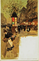 11921  - Paris  - Illustrateur   LOIR  LUIGI :   LES BOULEVARDS   Lithographie     Dos Non Divisé, D'avant 1904 - Loir