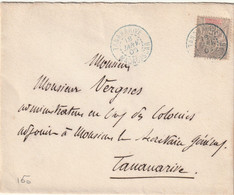 Madagascar -  Tananarive - Lettre Au Type Groupe 15cts Pour La Ville 18 Janvier 1903 - Cartas & Documentos