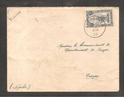 Enveloppe   25c   BELGE     1920 - Covers & Documents