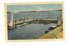 GANANOQUE, Ontario, Canada, Canoe And Motor Boat Club, Old PECO WB Postcard, Leeds County - Gananoque