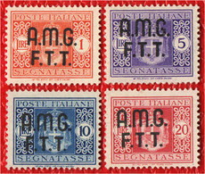 TRIESTE - AMGFTT - 1947 - SEGNATASSE DEL REGNO CON SOVRASTAMPA SU DUE RIGHE - MNH - Fiscaux