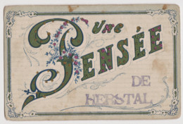 CACHET POSTAL HERSTAL 1907  / Une Pensée D' Herstal - Herstal