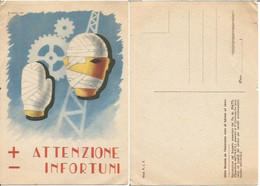 INAIL Ist.Naz. Assicurazione Infortuni Sul Lavoro - Cartolina Propaganda 1948 Siglata Artista Piatti - Nuova - Labor Unions