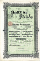 Action Ancienne - Port Of Para - Titre De 1906 - Transportmiddelen