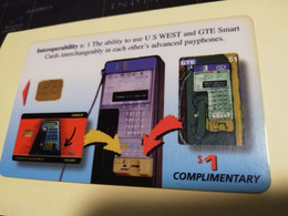 USA  CHIP  $1,00 US WEST COMPLIMENTARY CARD   Tirage Only 2500 Ex   MINT **3728** - Chipkaarten