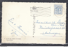 Postkaart Van Knokke Naar Antwerpen - 1951-1975 Heraldieke Leeuw