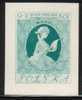 POLAND 1957 STAMP DAY COLOUR IMPERF PROOF NHM (NO GUM) Art Paintings Girl In Costume Jean Honore Fragonard - Prove & Ristampe