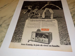 ANCIENNE PUBLICITE INSTAPROJECTION RS 3000 EUMIG 1978 - Proiettori