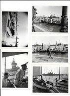 NAVIRES DE GUERRE D 553 778 TOULON ET VENISE 1953 - LOT DE 5 PHOTOS - Boats