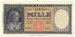 1000 LIRE ITALIA ORNATA DI PERLE MEDUSA 10/02/1948 SUP+ - Autres & Non Classés