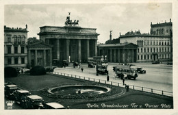 Berlin Allemagne Deutschland Brandenburger Tor Und Pariser Platz  Superbe Carte Animée Bus 1943 Junga + Aigle Et Croix - Brandenburger Deur