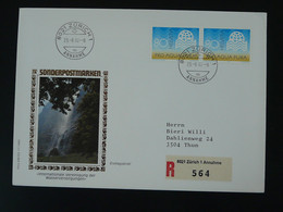 FDC Recommandée Registered Pro Aqua Eau Water Suisse Switzerland Philswiss 1982 - Water