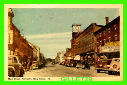 YARMOUTH, NOVA SCOTIA - MAIN STREET - ANIMATED WITH PEOPLES & OLD CARS  - PECO - TRAVEL IN 1950 - - Yarmouth