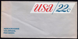 USA United States / Air Mail Aerogramme 22c / Postal Stationery - Andere & Zonder Classificatie