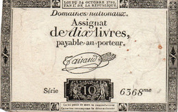 FRANCIA 10 LIVRES 1792  P-A66 - ...-1889 Franchi Antichi Circolanti Durante Il XIX Sec.