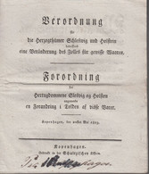 1823. DANMARK. Exceptional Fine Quality Of A Forordning (15 Pages) For Hertugdommene ... () - JF410180 - ...-1851 Prephilately