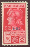 ITALIA COLONIE EGEO LIPSO SASS. 12 - 16 NUOVI - Egée (Lipso)