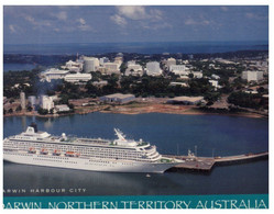 (W 9) Australia - NT - Darwin Wharf With Cruise Ship  (with Stamp) - Darwin