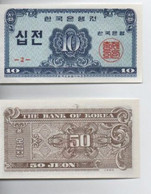 COREE DU SUD - 10 JEON Et 50 JEON - Korea (Süd-)