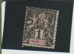 REUNION. (Y&T) 1892 - N°32  *Papier Teinté* 1c. Obli - Autres & Non Classés