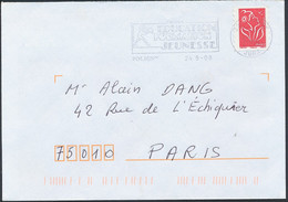 France - Timbre Adhésif YT A49b Seul Sur Lettre Oblitération Flamme - Covers & Documents