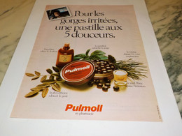 ANCIENNE PUBLICITE PASTILLE PULMOLL 1978 - Posters