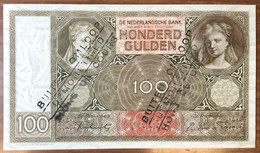 NETHERLANDS OLANDA  1942 100 Gulden Pick#51c Lotto 1869 - 100 Gulden