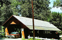 ► BUICK Roadmaster 1955 - Covered Bridge  Brattleboro , Vermont Roadside - American Roadside