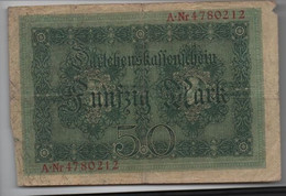 Billet De 50 MARK  ( 1914 ) - 50 Mark