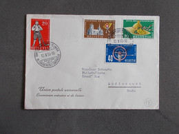 TIMBRE SUISSE.ENVELOPPE.LUGANO 1955. UPU. - Other & Unclassified