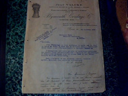 Facture États-Unis Plymouth-Maas   Jean Valcke Usine De Ficelle De Lieuse Cordages & Câbles - USA