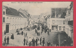 Ninove - Rue Du Bever Et Marché Aux Légumes ... Geanimeerd - 1913 ( Verso Zien ) - Ninove