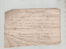 Baillage à Identifier Duchesne Joseph Jean Capitan Propriétaire Exploitant Belley 1764 Mollet Mottet - Documents Historiques