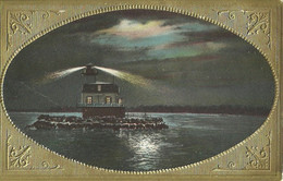 10578 "PENFIELD REEF LIGHT-FAIRFIELD-CONNECTICUT"-VERA FOTO -CART SPED 1909 - Bridgeport