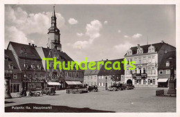 CPA PHOTO FOTO PULSNITZ SAKSEN HAUPTMARKT AUTO VELO SIDECAR - Pulsnitz